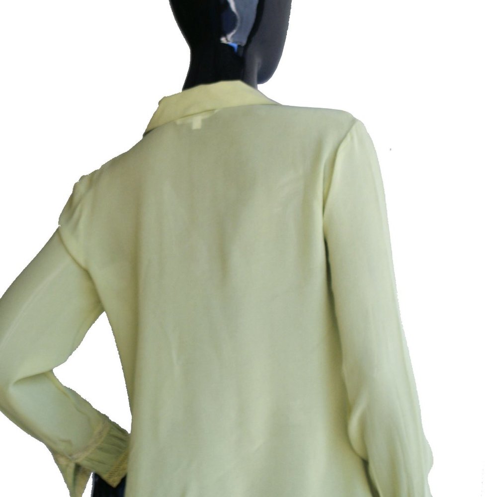 Max Studio Chartreuse Blouse Size S - image 4